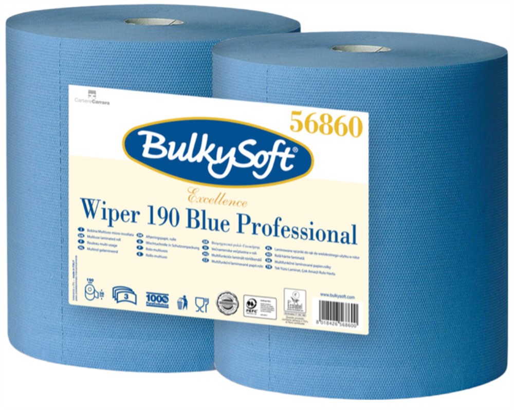 Průmyslové papírové utěrky čistící 3 vrstvé 37x38cm